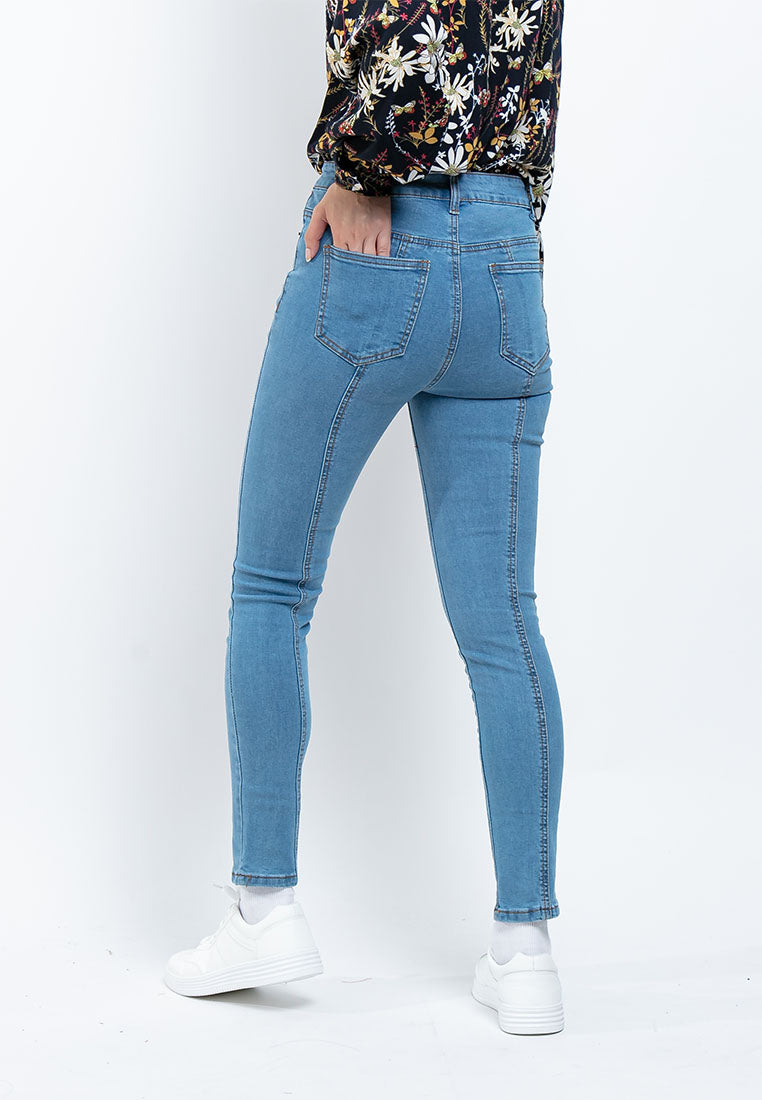 Forest Ladies Back Seam Designed Hight Waist Skinny Jeans Women | Seluar Jeans Perempuan - 810459