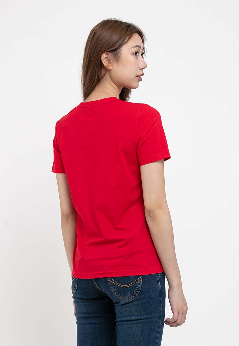 Forest X Disney Tigger Velvet Texture Round Neck Tee | Baju T shirt Perempuan - FW820004