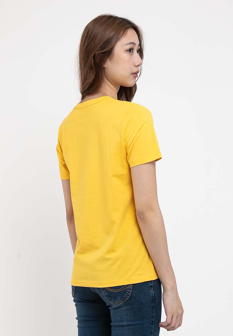Forest X Disney Tigger Velvet Texture Round Neck Tee | Baju T shirt Perempuan - FW820004