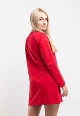Ladies Long Sleeve Round Neck Dress - 821888