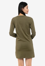 Ladies Premium 100% Cotton Interlock Crew Neck Dress  - 822024