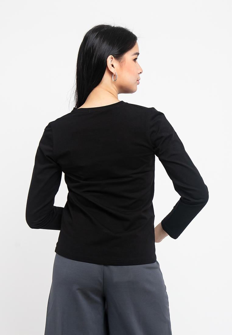 Ladies Premium Weight Cotton Regular Fit V Neck Long Sleeve Tee - 822064