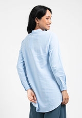 Ladies Long Sleeve Stand Collar Blouse - 822090