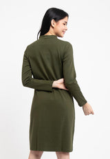 Ladies Premium Weight Cotton Stand Collar Dress - 822093
