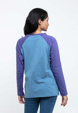 Forest Ladies 100% Cotton Long Sleeve Raglan Loose Fit Tee | Baju T Shirt Perempuan - 821977/822099 B