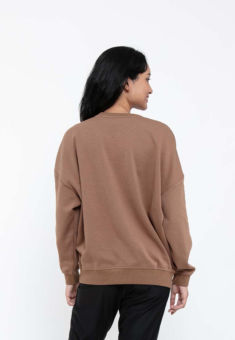 Forest Ladies Oversized 250GSM Premium Weight Cotton Loose Fit Oversized Round Neck Sweater - 822195