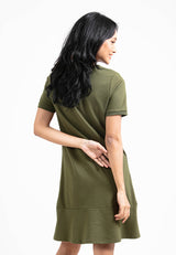 Forest Ladies Short Sleeve Cotton Terry Blouse Women Dress - 885010