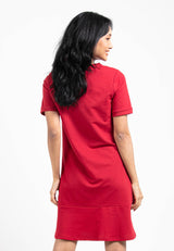 Forest Ladies Short Sleeve Cotton Terry Blouse Women Dress - 885010