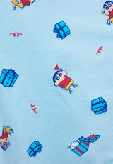 ( 1 Piece ) Forest X Shinchan 30th Anniversary Kids 100% Cotton Sleepdress Pyjamas Girl | Baju Tidur Budak Perempuan - CPJ0003