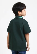 Forest Kids Premium Weight Cotton Stretchable Polo T Shirt Collar Tee | Baju T Shirt Budak Lelaki - FK20112