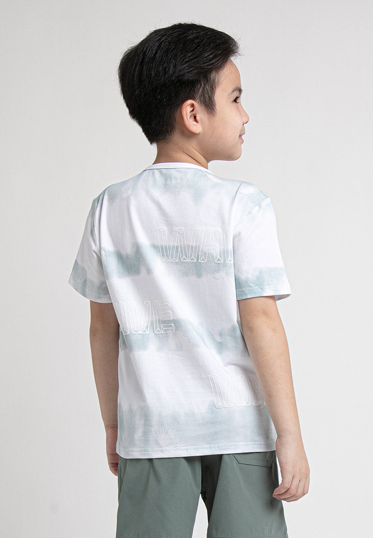 Forest Kids Gradient Effects Stretchable Round Neck Tee | Baju T Shirt Budak - FK20137