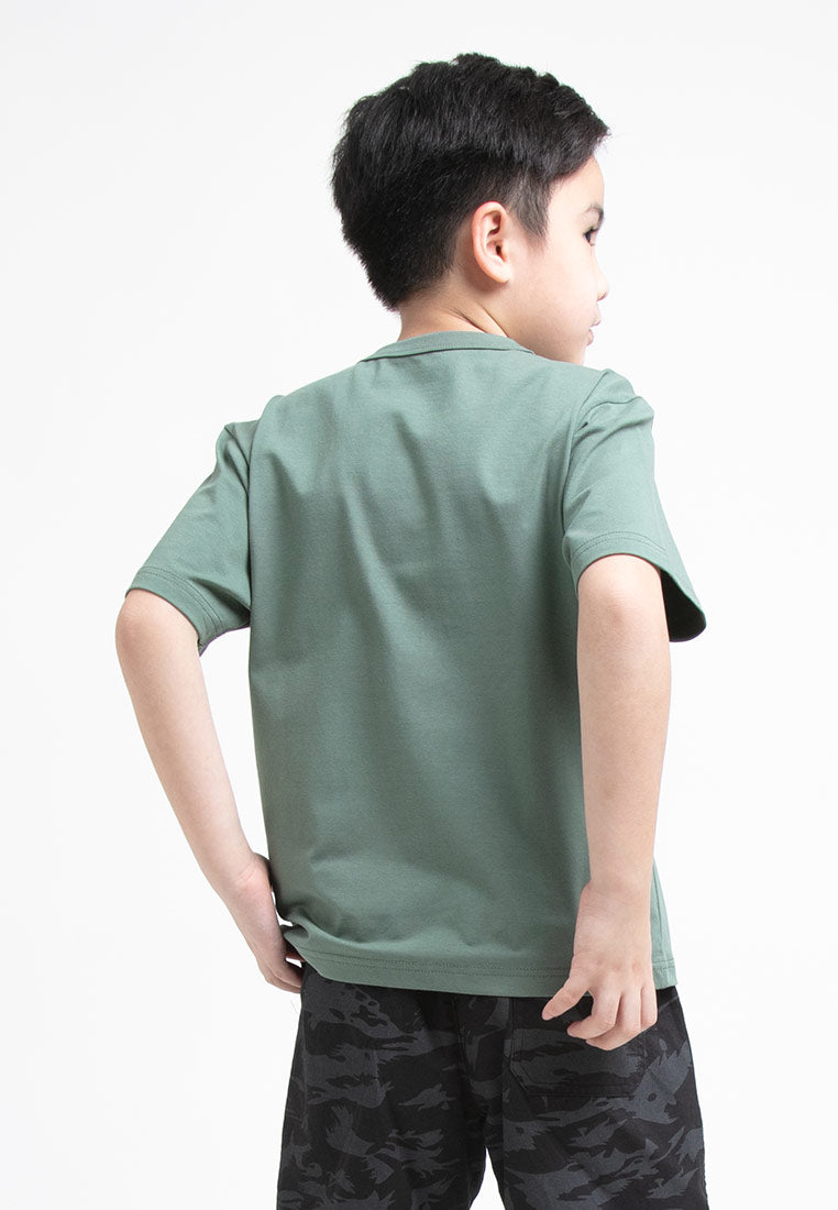 Forest Kids Premium Cotton Knitted Boxy Cut Crew Neck Tee | Oversized Baju T Shirt Budak - FK20138