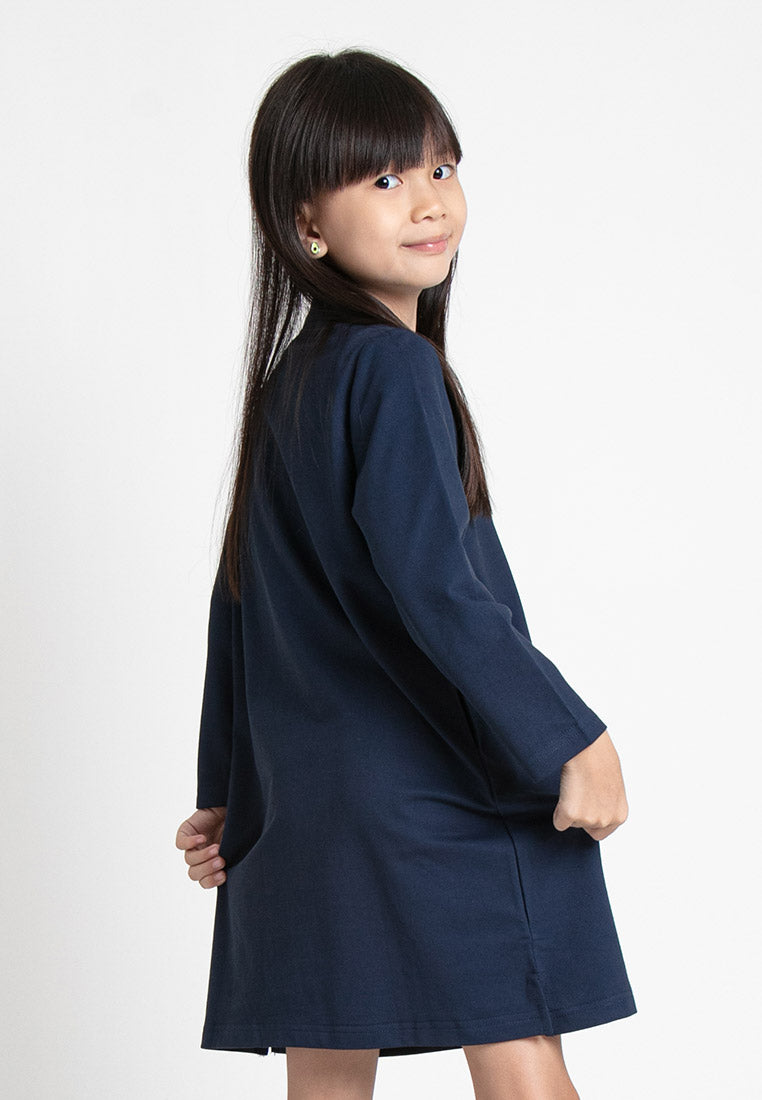 Forest Kids Girl Long Sleeve Dress | Baju Budak Perempuan Lengan Panjang - FK885003