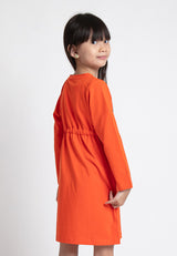 Forest Kids Girl Long Sleeve Dress | Baju Budak Perempuan Lengan Panjang - FK885004