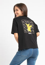 Forest Ladies Pokémon Heavy Weight Cotton Boxy-Cut Round Neck T Shirt Women | Baju T shirt Perempuan - FP821003