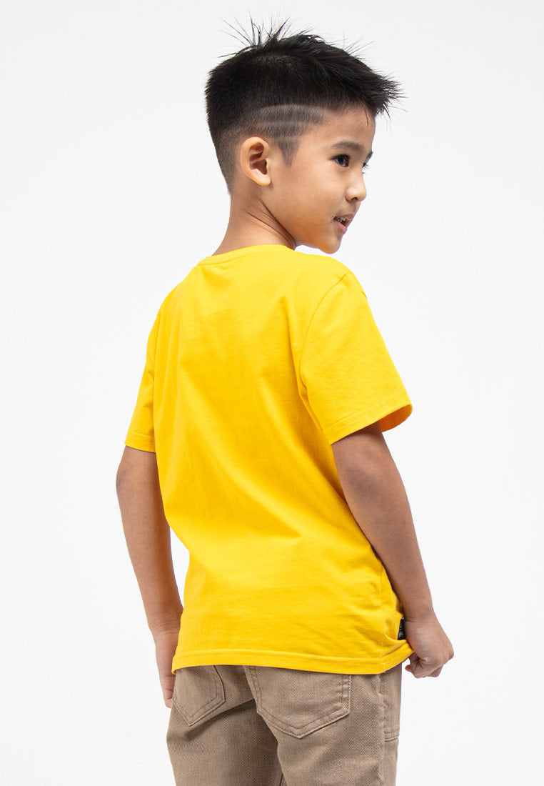 Forest Kids Pokémon Coral Fleece Textured Embroidered Pikachu Round Neck Tshirt | Baju T Shirt Budak - FPK21000