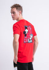 Forest x Disney Mickey & Donald Velvet Texture Embroidered Round Neck Tee Men | Baju T shirt Lelaki - FW20044