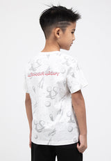 Forest x Disney Kids Astronaut Mickey Embroidered Badge Round Neck Tee Kids | Baju T shirt Budak - FWK20040