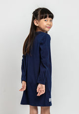 Forest X Disney Girl Printed Long Sleeve Kids Dress | Baju Budak Perempuan Girl Dresses - FWK82004