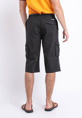 Forest Plus Size 100% Cotton Twill 27"/28" Cargo Pants Men Shorts Casual 3 Quarter Short Pants Men - PL65837