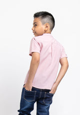 Forest Kids Woven Boy Stand Collar Short Shirt Kids - FK2062