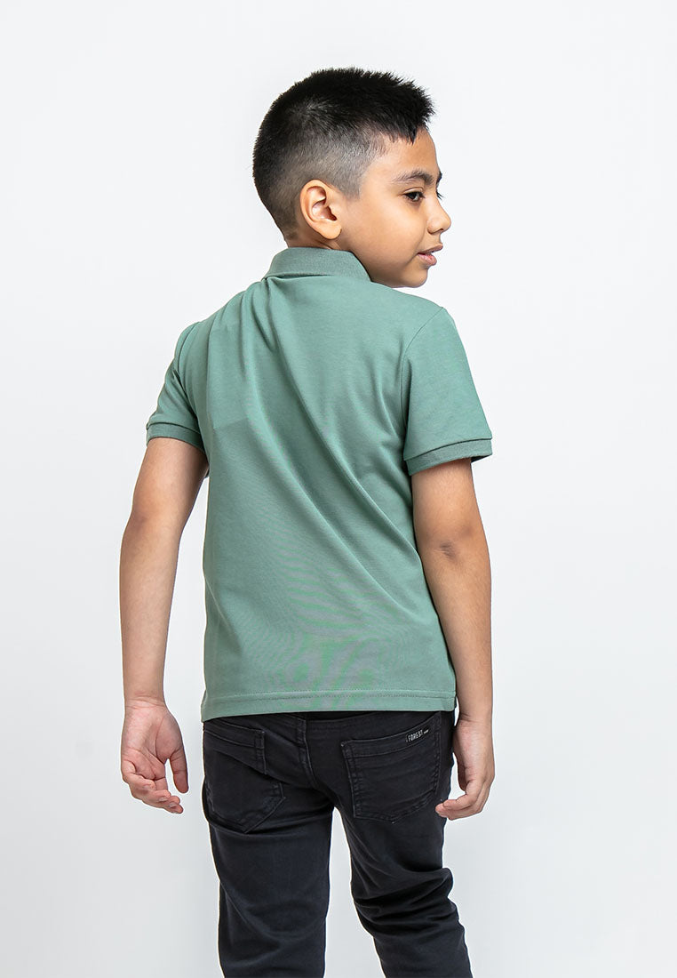 Forest Kids Premium Weight Cotton Pique Polo T Shirt Boy Kids Collar Tee | Baju Polo T Shirt Budak Lelaki - FK2073