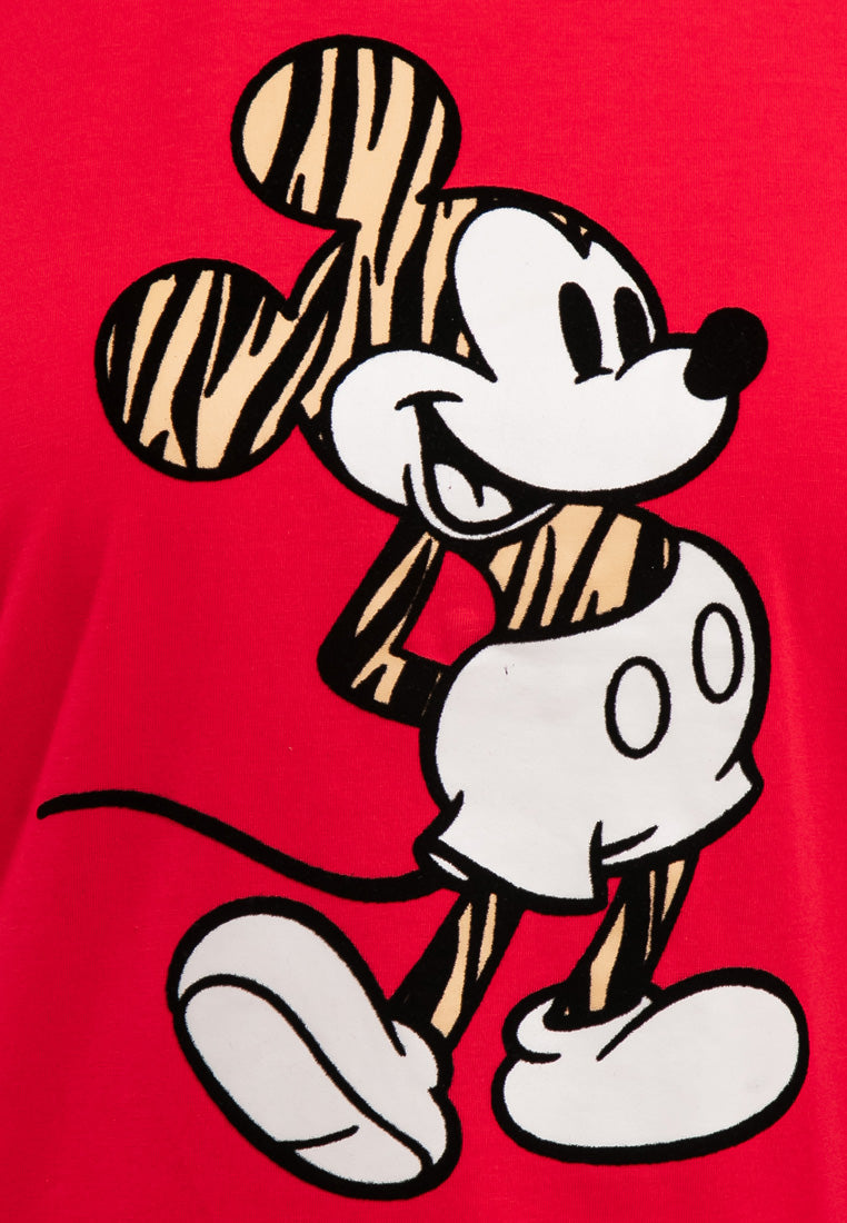 Forest X Disney Forest X Disney Tiger Pattern Velvet Round Neck Tee | Baju T shirt Perempuan - FW820006Round Neck Tee | Baju T shirt Perempuan - FW820006