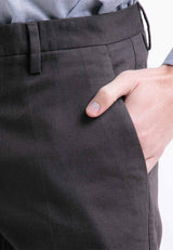 Alain delon Slim Fit Flat Front Cotton Pants - 12022002