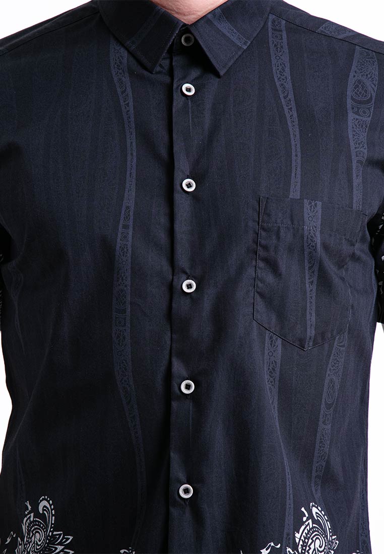 Alain Delon Short Sleeve Slim Fit Printed Batik - 14422012