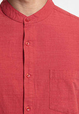 Forest Cotton Woven Long Sleeve Shirt Plain Men Shirt | Baju Kemeja Kurta Lelaki - 23692