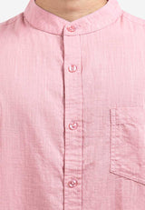 Forest Cotton Woven Plain Short Sleeve Men Shirt | Baju Kemeja Lelaki - 23809