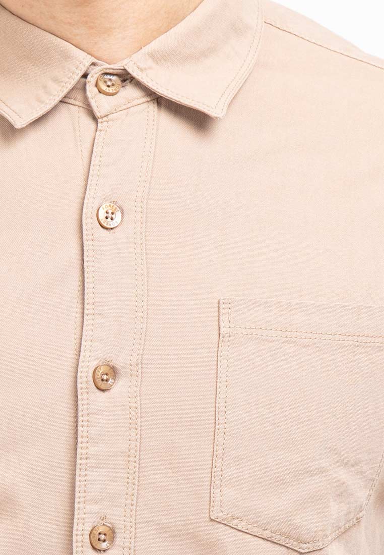 Forest Cotton Woven Casual Plain Men Shirt | Baju Kemeja Lelaki - 621189