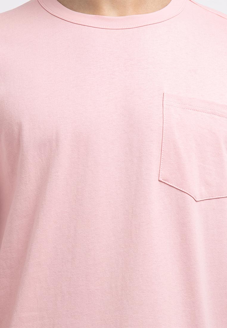 Forest Premium Weight Cotton Linen Knitted Boxy Cut Crew Neck Tee T Shirt Men | Baju T Shirt Lelaki - 621217