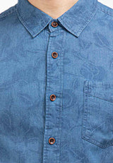 Forest Plus Size Cotton Woven Casual Full Print Men Shirt | Plus Size Baju Kemeja Lelaki Saiz Besar - PL621245