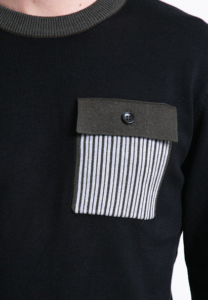 Forest Fancy Knitted Long Sleeve Round Neck T Shirts Men Sweater Men Knitwear | Baju Sweater Lelaki Knitwear - 621262