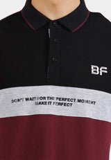 Forest Soft Pique Cotton Colour Block Short Sleeve Cut & Sew Polo T Shirt | T Shirt Lelaki - 621332