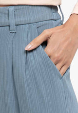 Forest Ladies Elastic Waist Wide Leg Textured Women Pants | Seluar Perempuan Palazzo - 810520