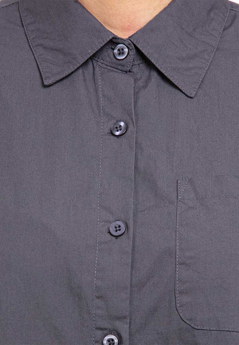 Ladies Woven Long sleeve Collar Shirt - 822014