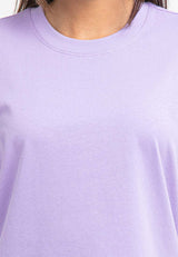 Forest Ladies Premium Cotton Linen Boxy Cut Tee Crew Neck T Shirt Women | Oversized Baju T Shirt Perempuan - 822186