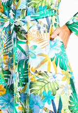 Forest Ladies Woven Long Sleeve Floral Pattern Women Shirt Dress | Baju Perempuan - 822222