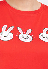 Forest CNY Rabbit "Bunny" Printed Round Neck Tee - 822249