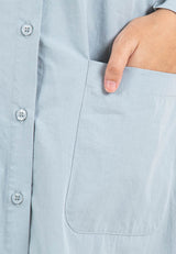 Forest x Hatta Dolmat Ladies Woven Long Sleeve Button Ruffle Hem Maxi Dress | Baju Perempuan - 885028