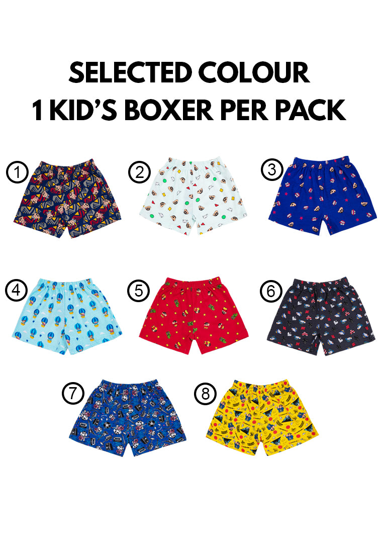 (1 Pc) Forest X Shinchan 30th Anniversary Kids Unisex Boxer 100% Cotton Underwear Seluar Dalam Budak Unisex - CUJ0007X