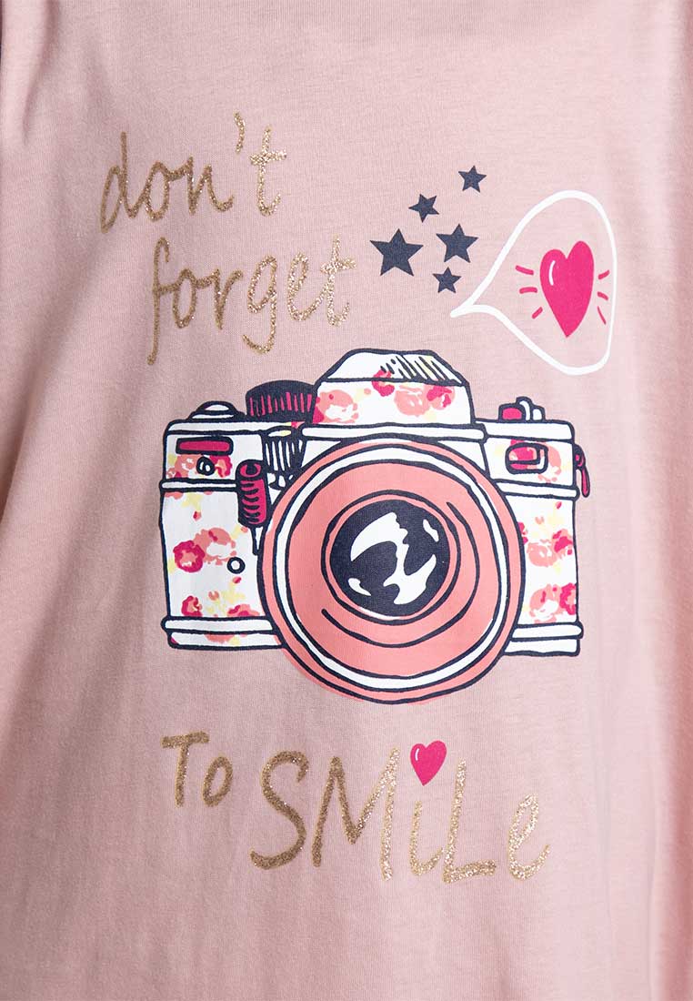 Forest Kids Girl 100% Cotton T Shirt Girls Graphic Round Neck Dress | Baju Budak Perempuan - FK885010