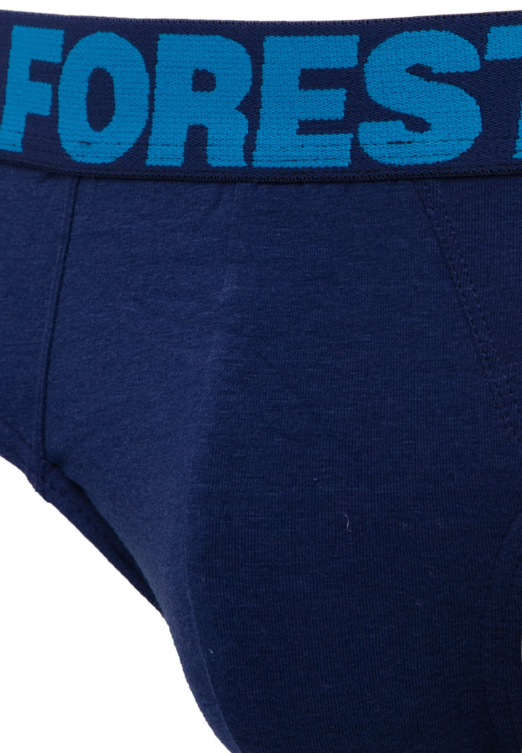 (3 Pcs) Forest Men Cotton Spandex Mini Brief Underwear Assorted Colours - FUD0091M
