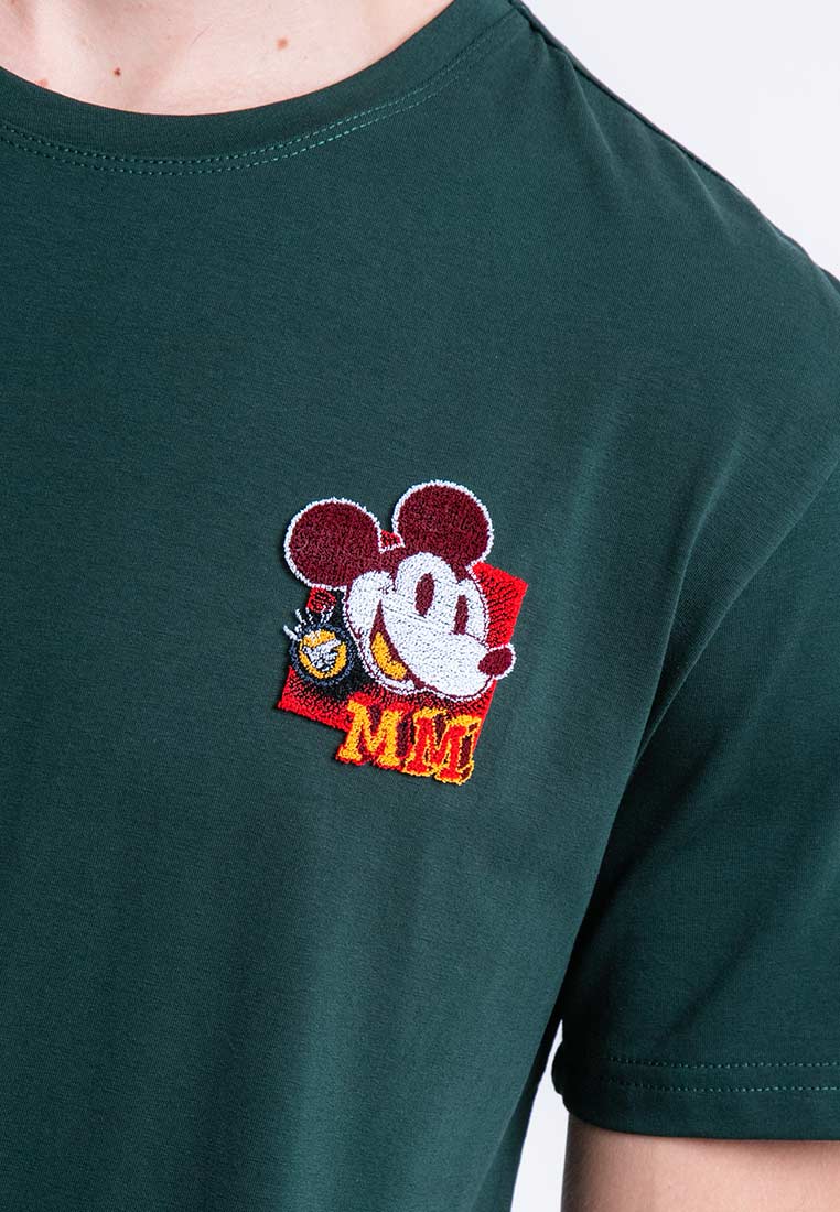Forest x Disney Mickey Velvet Texture Round Neck Tee Men | Baju T shirt Lelaki - FW20045
