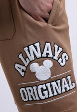 Forest X Disney Mickey Velvet Texture Casual Short Pants | Seluar Pendek Lelaki - FW65005