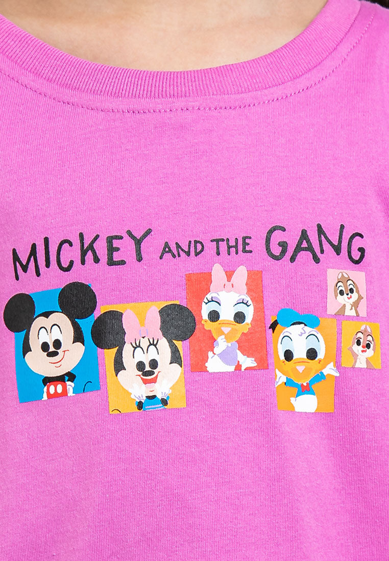 Forest X Disney Kids Unisex " Mickey & Friend " Round Neck Tee | Baju T shirt Budak - FWK82010