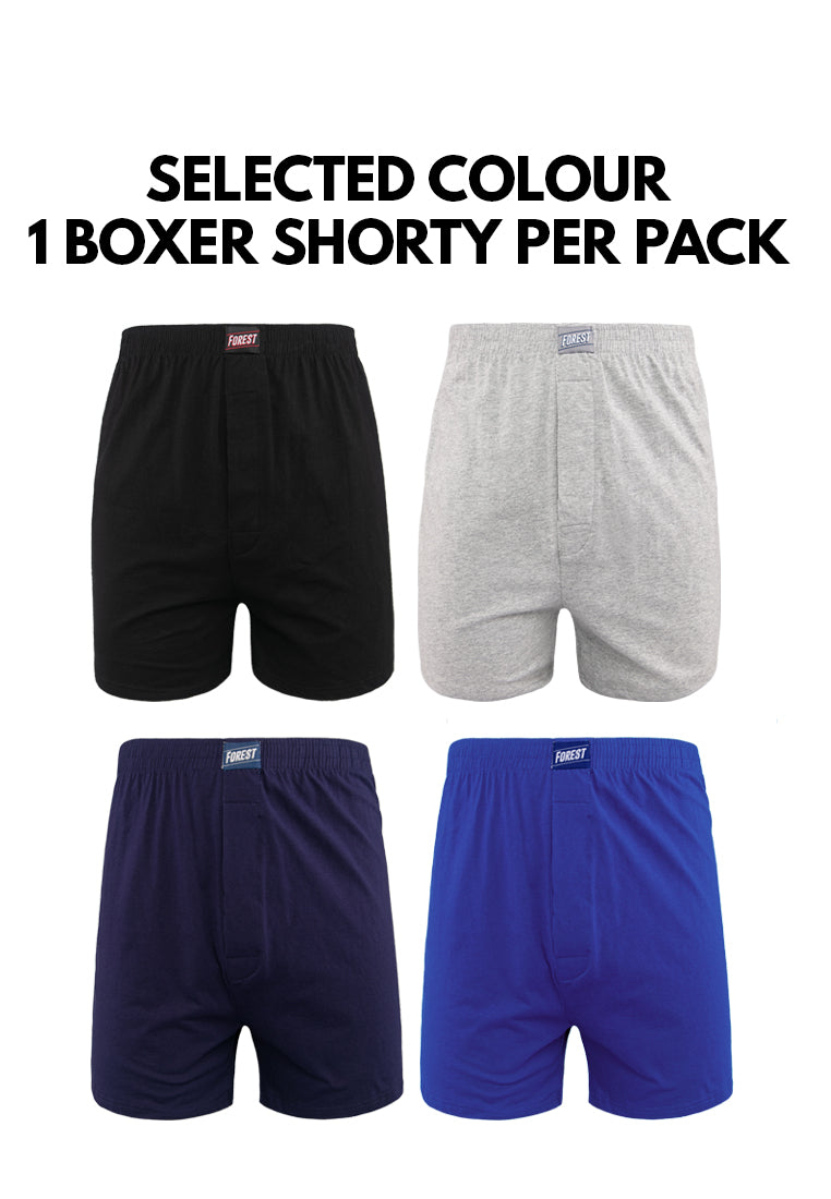 ( 1 Piece ) Plus Size 100% Combed Cotton Boxer Short Selected Colours - OUF0003X