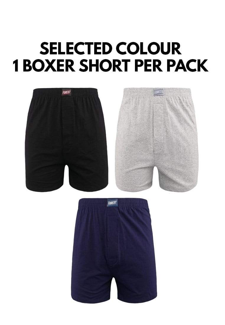 ( 1 Piece ) Plus Size 100% Combed Cotton Boxer Short Selected Colours - OUF0003X